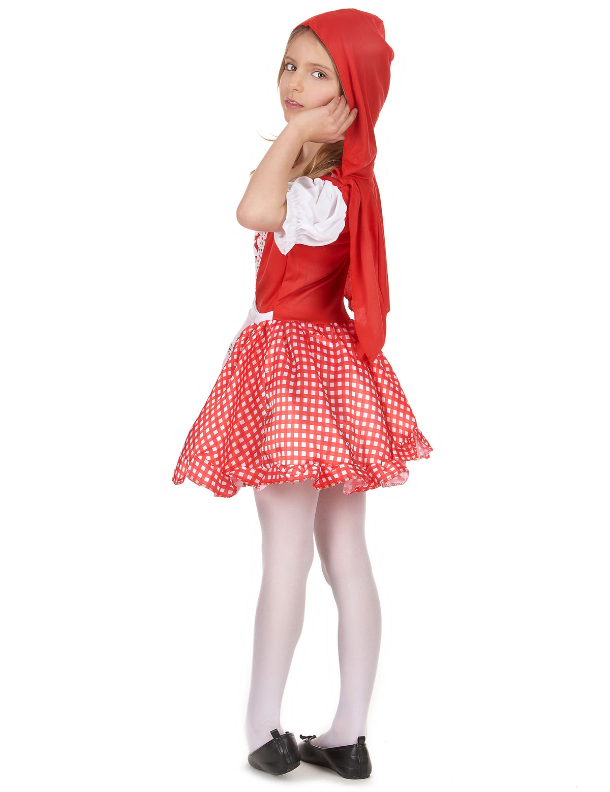 Vue de dos du déguisement chaperon rouge traditionnel