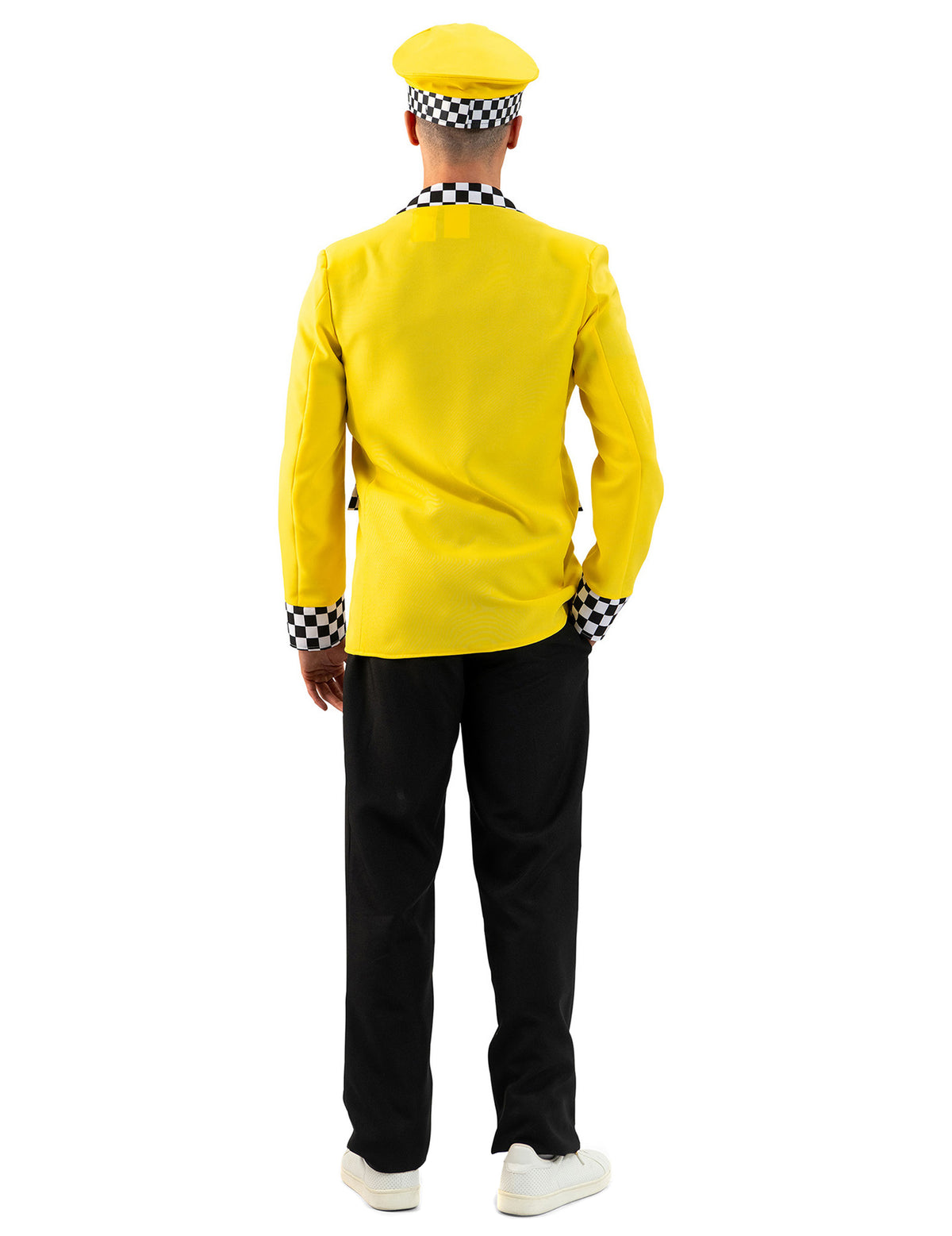Vue de dos du déguisement chauffeur de taxi pour homme