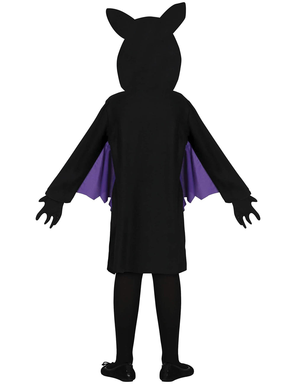 Vue de dos du déguisement de chauve-souris pour fille
