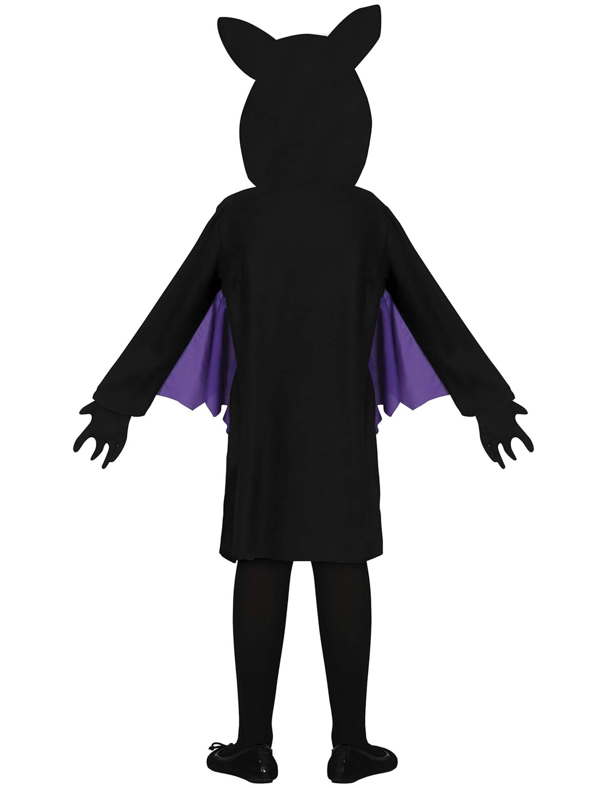 Vue de dos du déguisement de chauve-souris pour fille