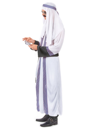 Vue de profil du déguisement de cheikh arabe pour homme