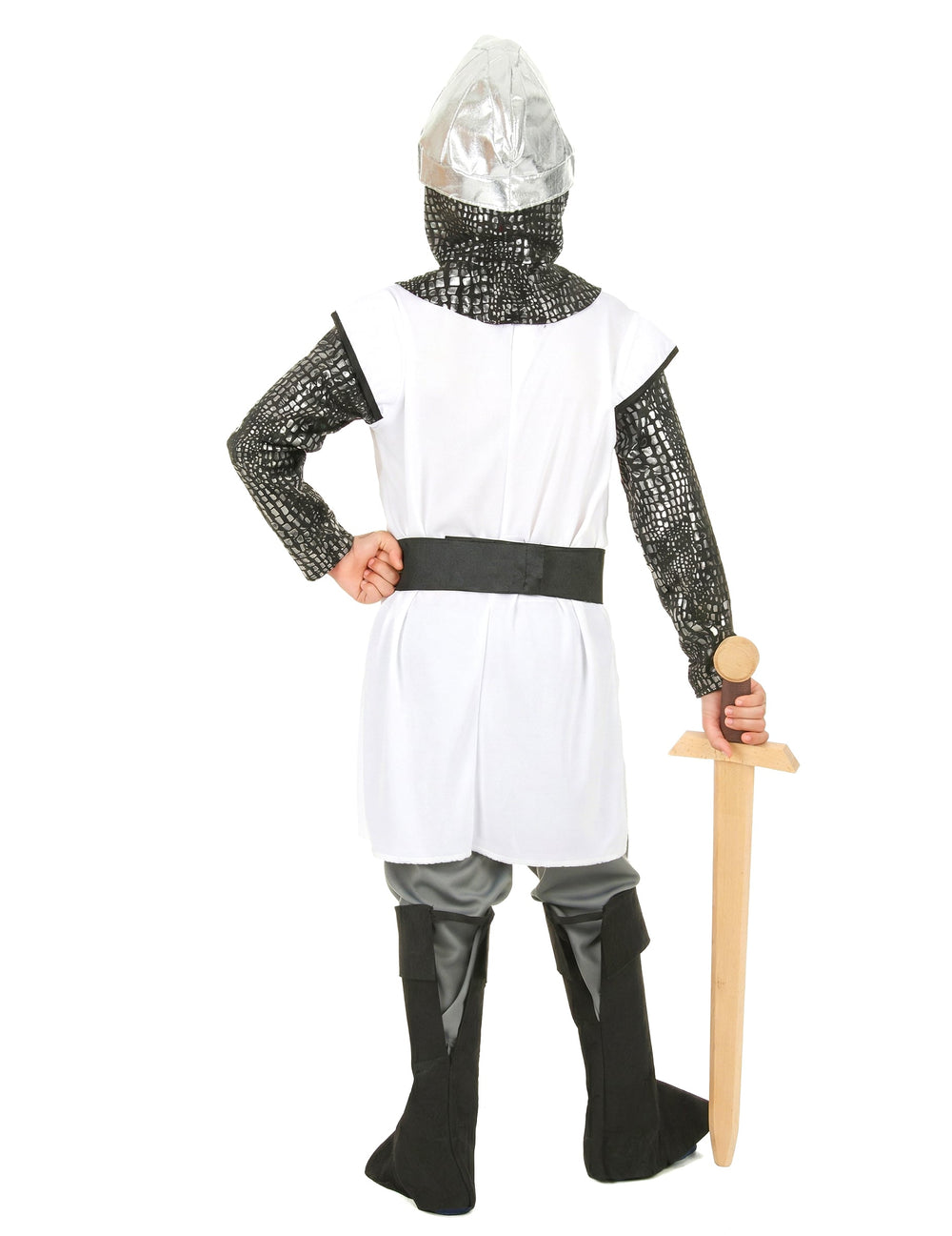 Vue de dos du déguisement de chevalier à la croix pour garçon