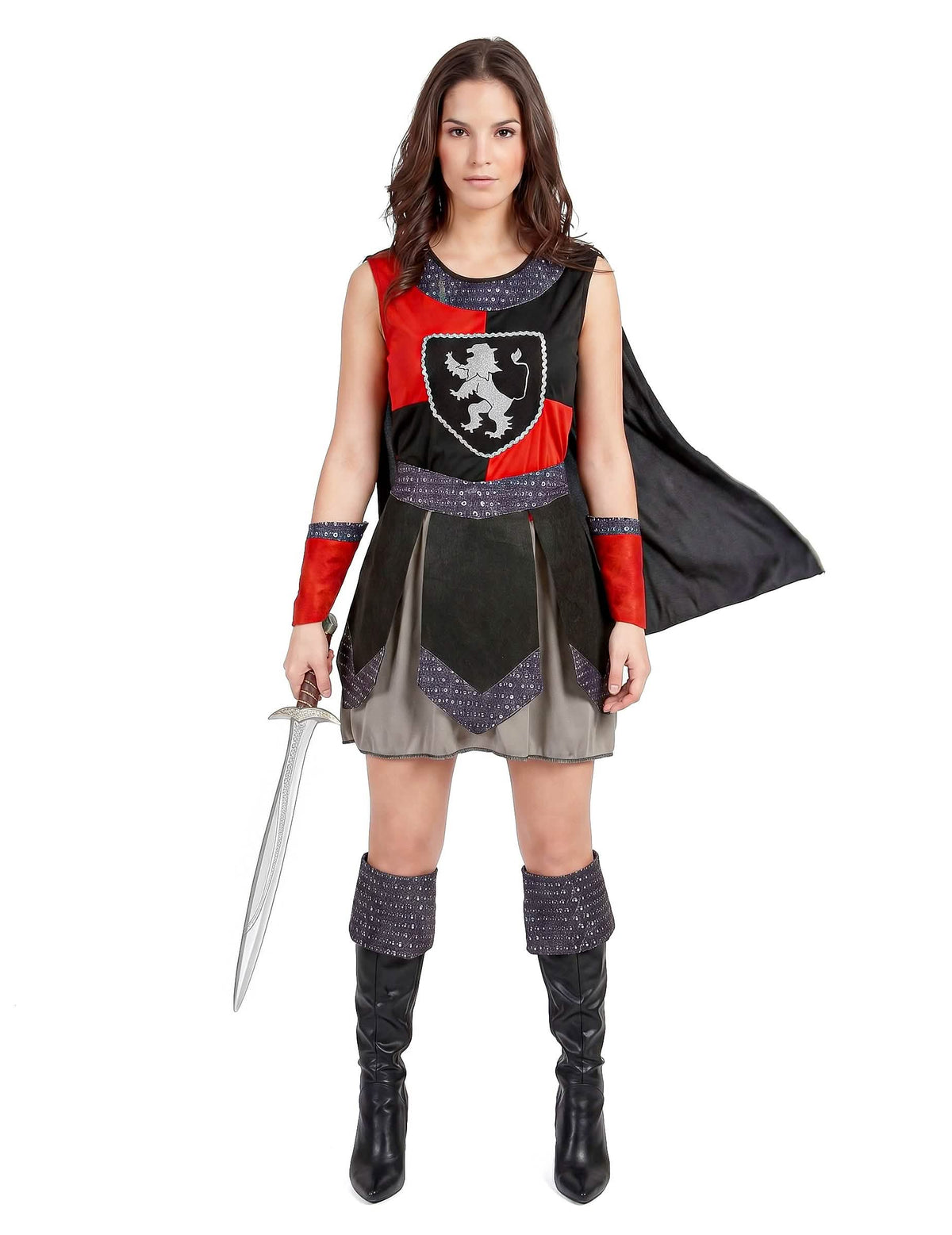 Disfarce cavaleiro medieval mulher