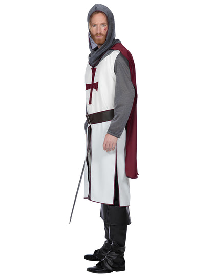 Fato de cavaleiro templário de luxo para homem
