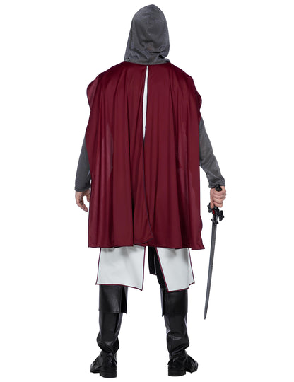 Fato de cavaleiro templário de luxo para homem