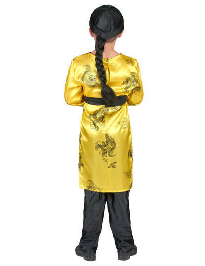 Vue de dos du déguisement chinois pour garçon