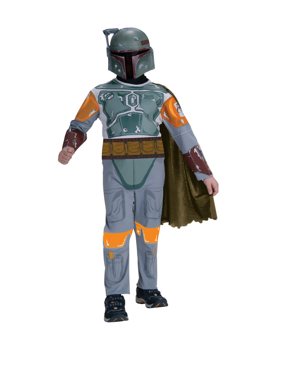 Déguisement classique Boba Fett™ pour enfant vert et gris avec masque et cape
