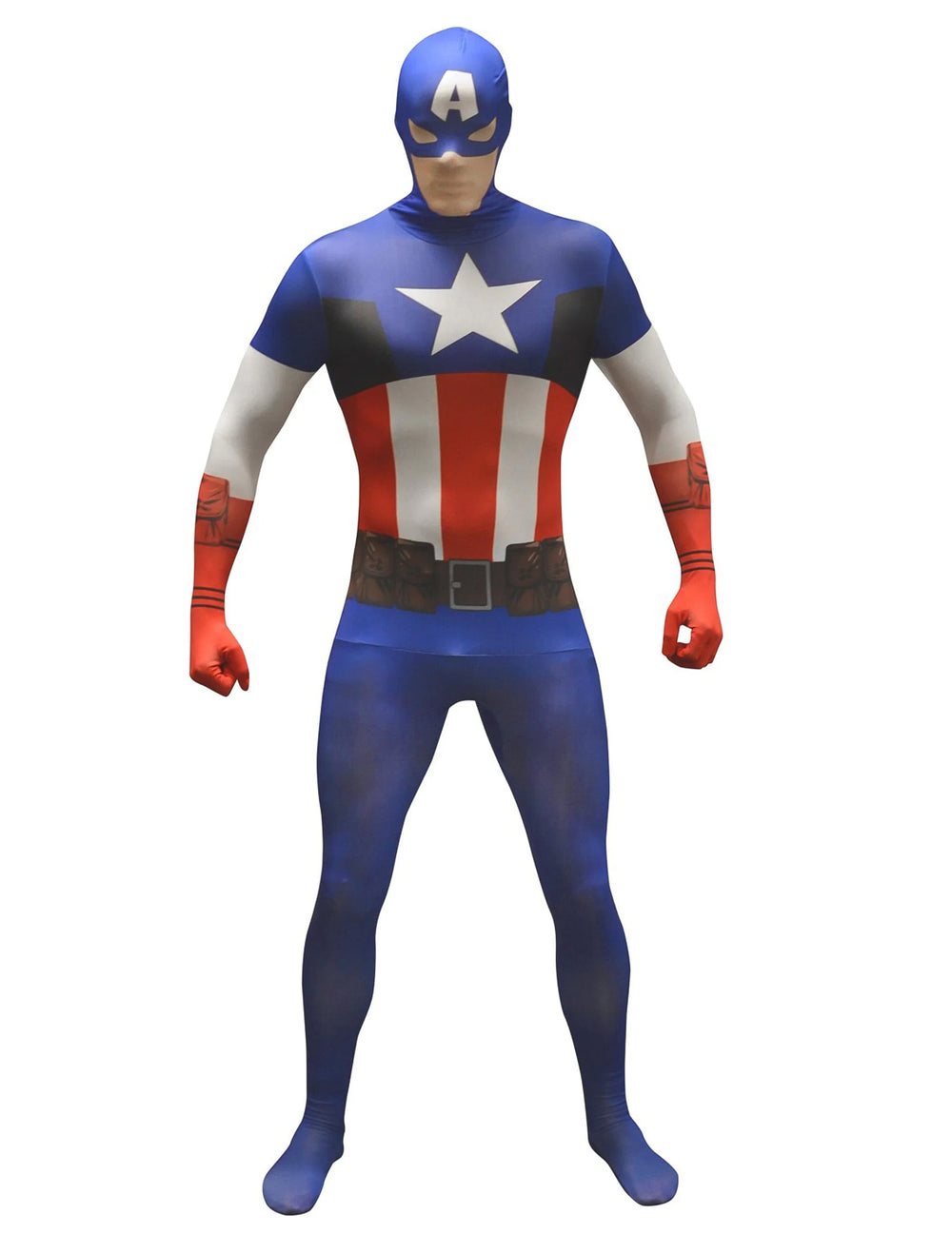 Vue de face du déguisement classique Captain America™ Morphsuits™