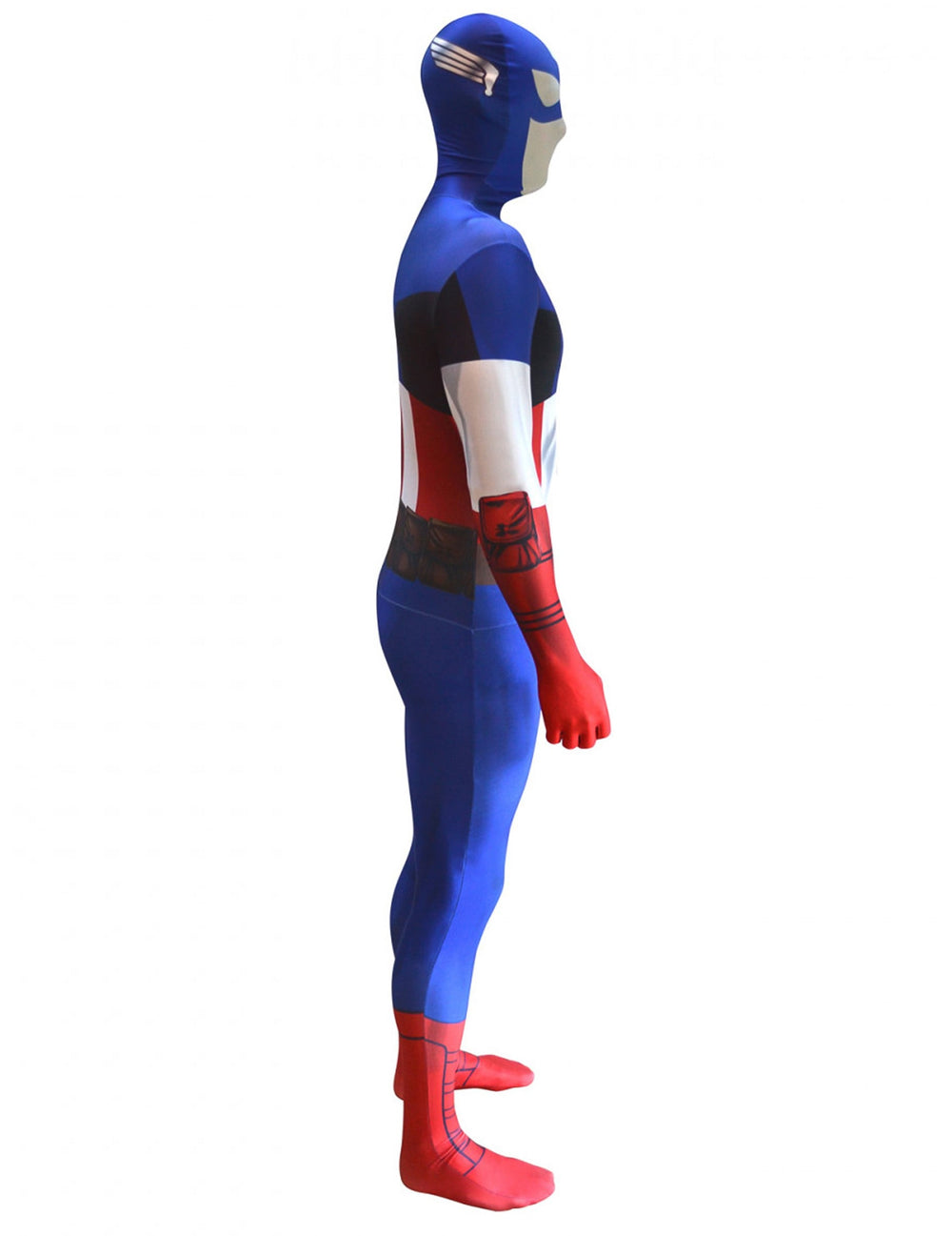 Vue de profil du déguisement classique Captain America™ Morphsuits™