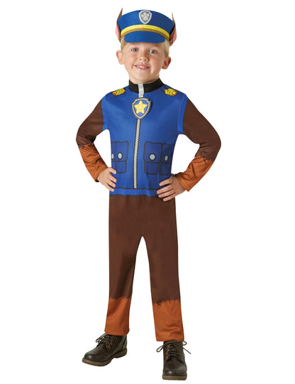 Déguisement classique Chase Pat Patrouille pour enfant bleu et marron avec chapeau