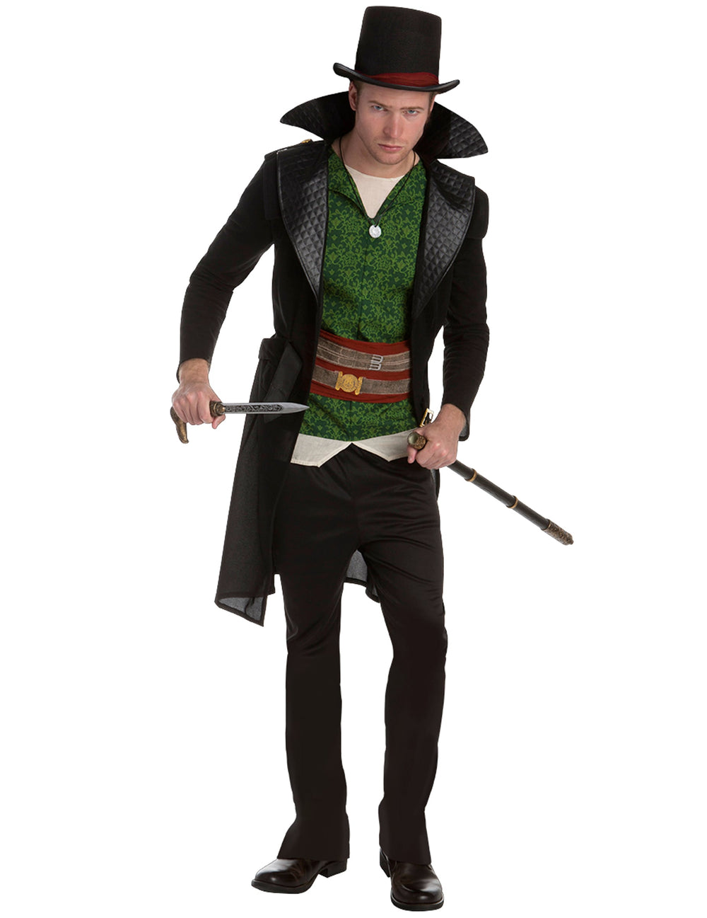 Déguisement classique Jacob Assassin's Creed pour adulte noir et vert avec haut-de-forme