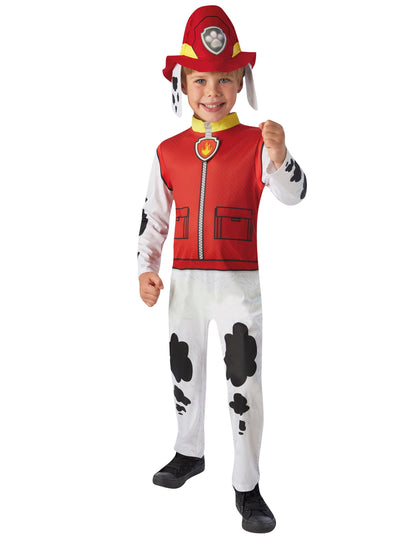 Déguisement classique Marcus Pat Patrouille pour enfant rouge et blanc avec chapeau