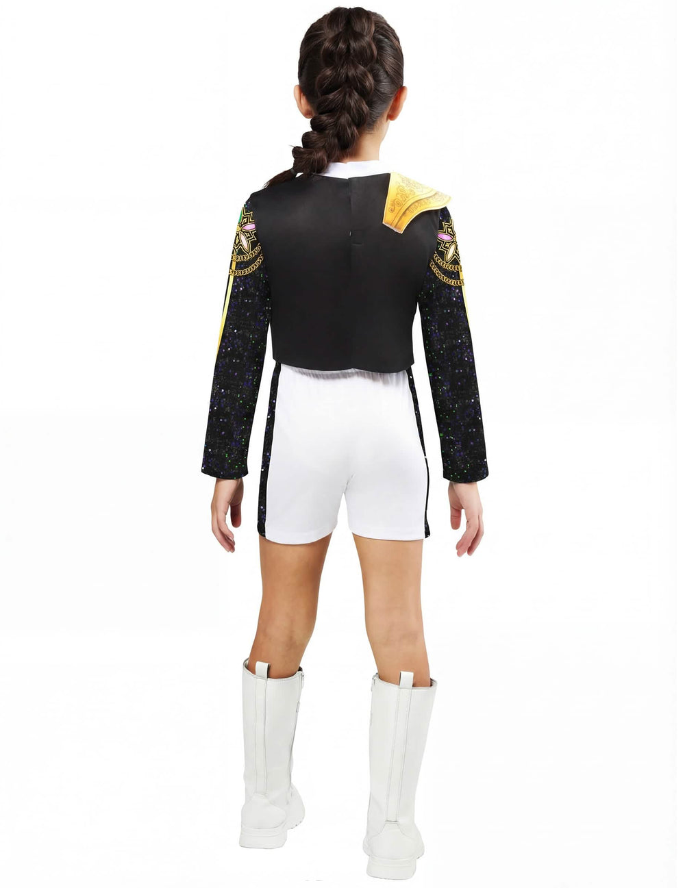 Vista traseira do disfarce clássico Rumi Golden Kpop Demon Hunter™