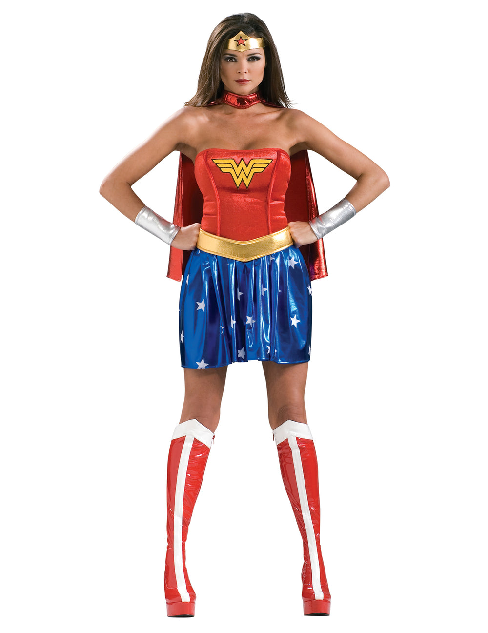 Vue de face du déguisement classique Wonder Woman