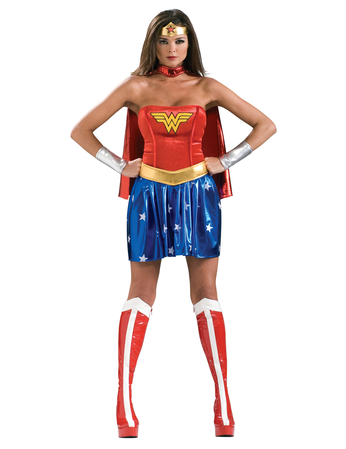 Vue de face du déguisement classique Wonder Woman