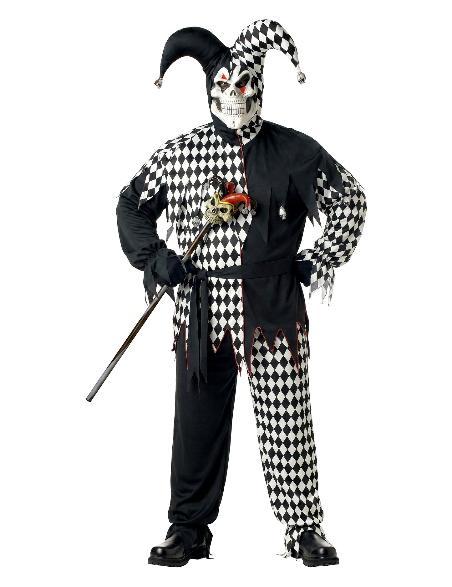 Disfarce Palhaço Arlequim Halloween homem