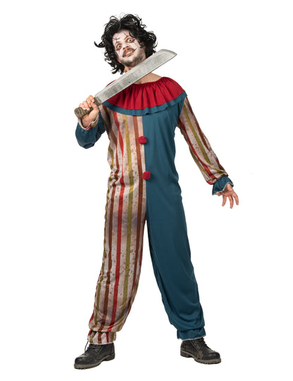 Fato de palhaço colorido Halloween para homem