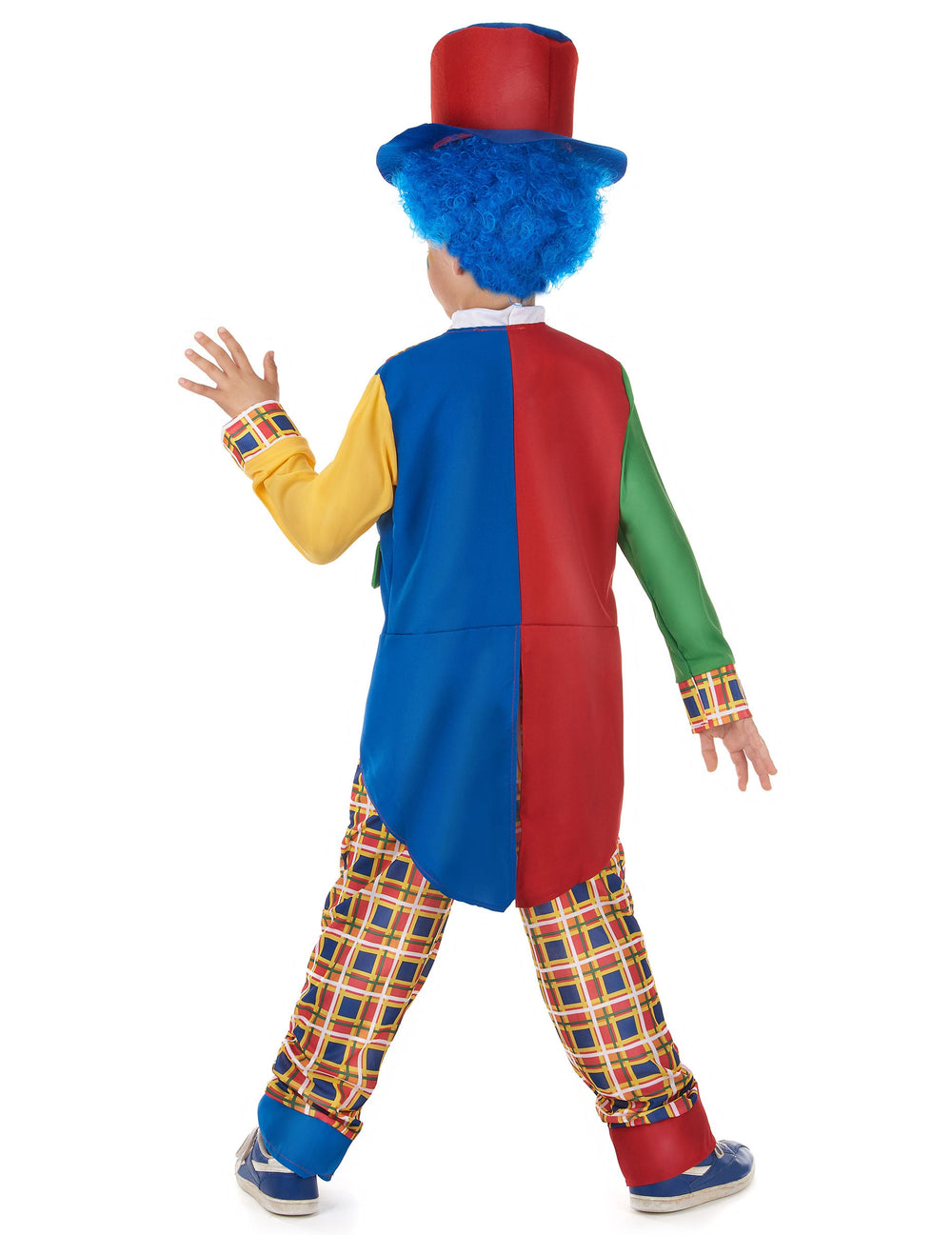 Vue de dos du déguisement de clown joyeux pour enfant
