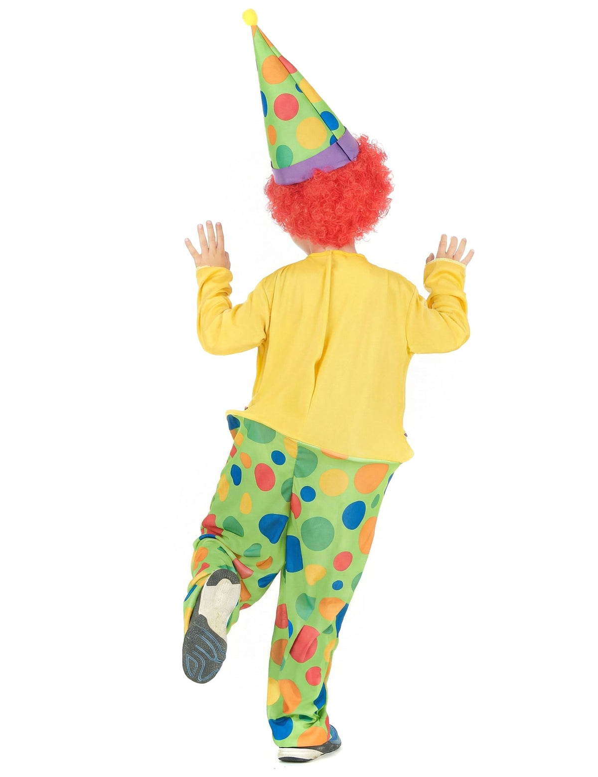 Vue de dos du déguisement de clown joyeux pour garçon