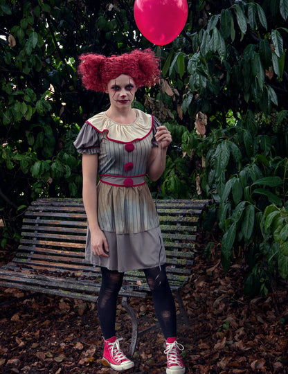 Mise en situation du déguisement clown psycho pour femme