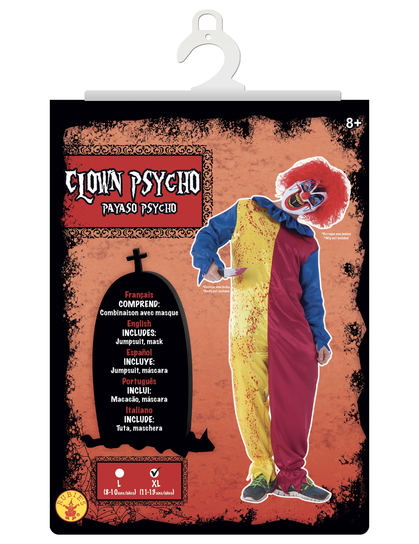 Packaging du déguisement clown psychopathe pour adolescent