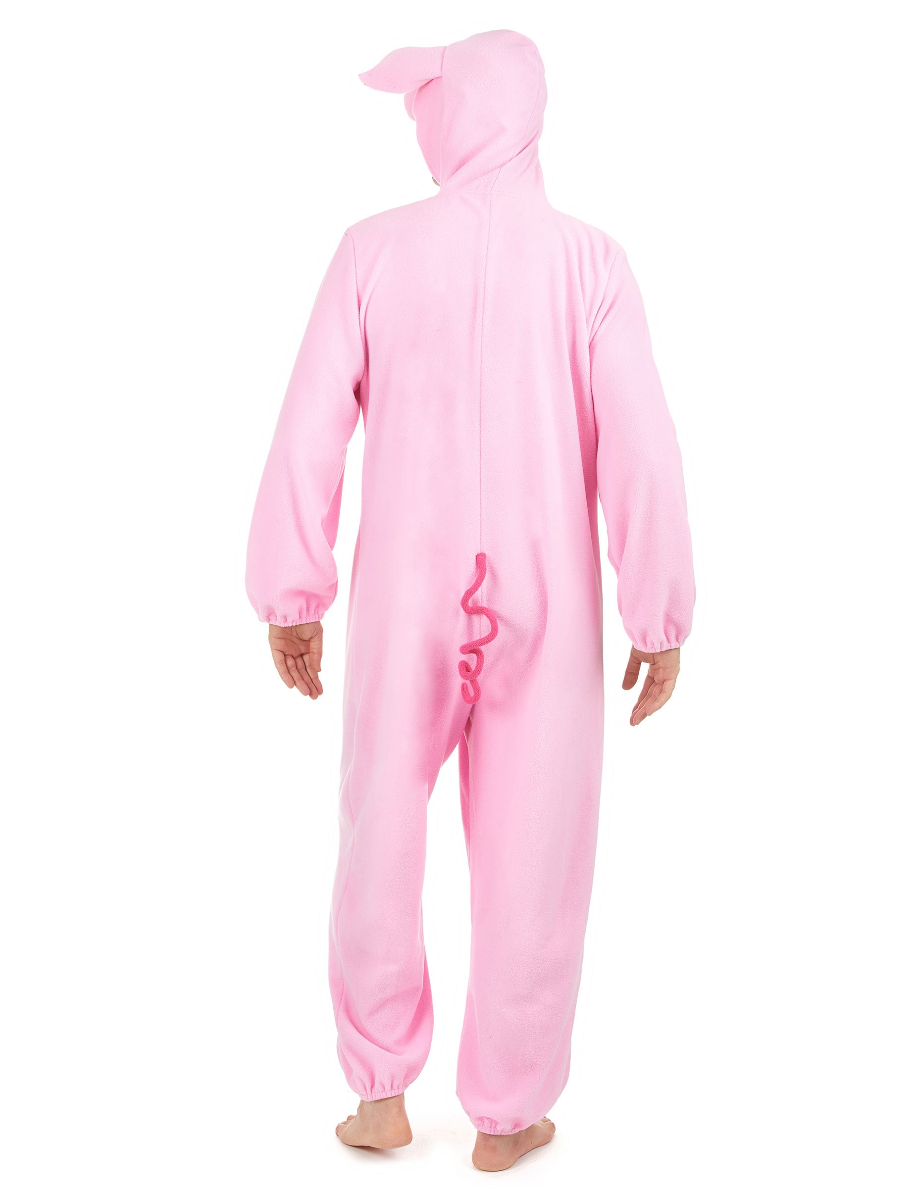 Vue de dos du déguisement cochon pour homme