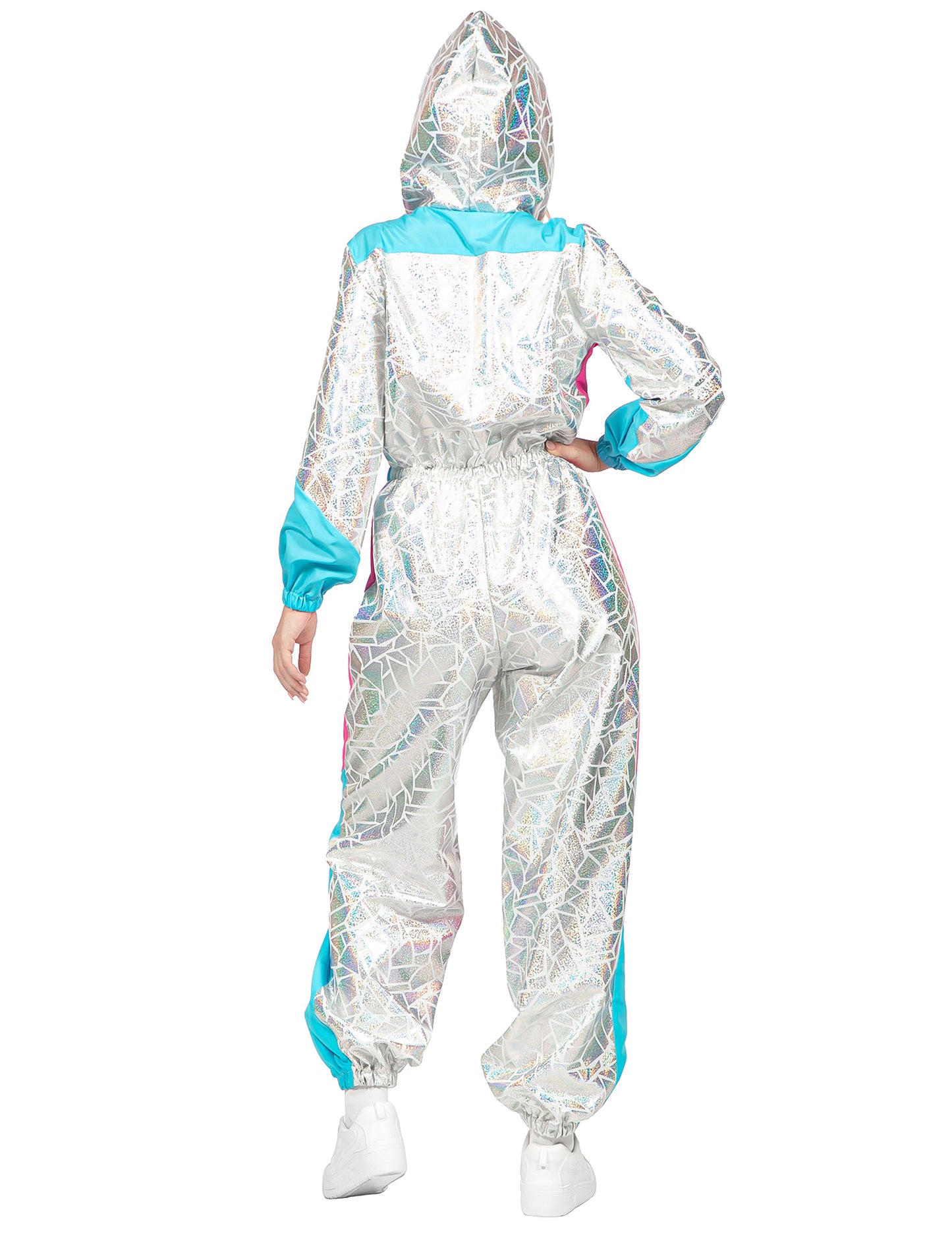 Fato de esqui holográfico de luxo para mulher