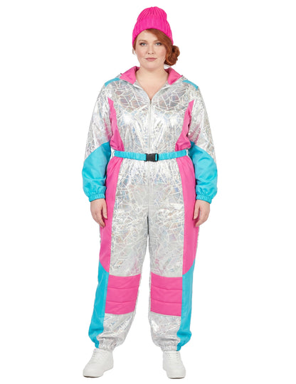 Fato de esqui holográfico de luxo para mulher