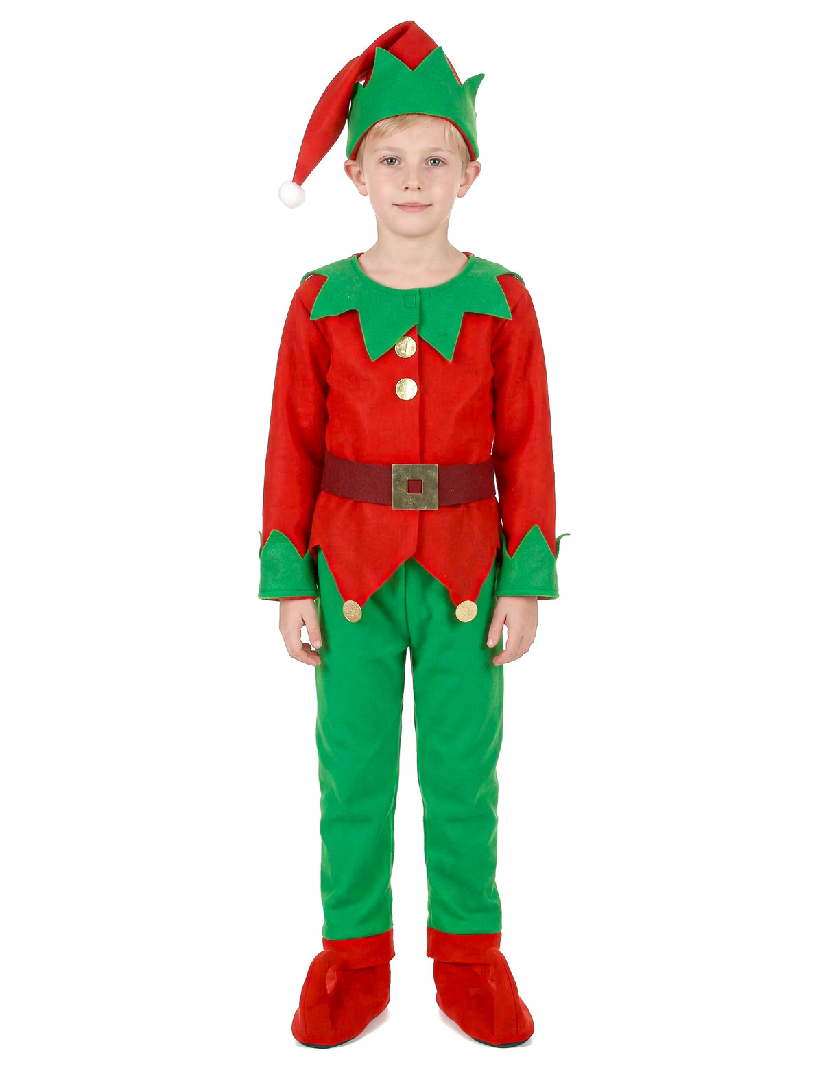 Vue d'ensemble du déguisement complet Elfe de Noël