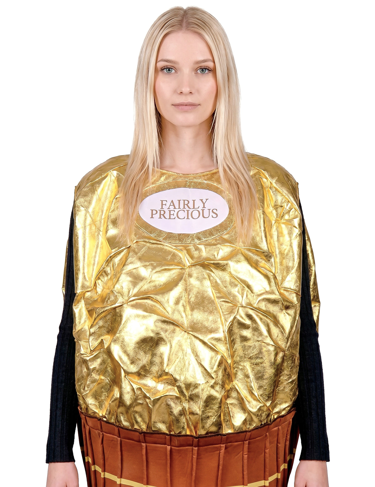 Fato de bombom dourado para adulto