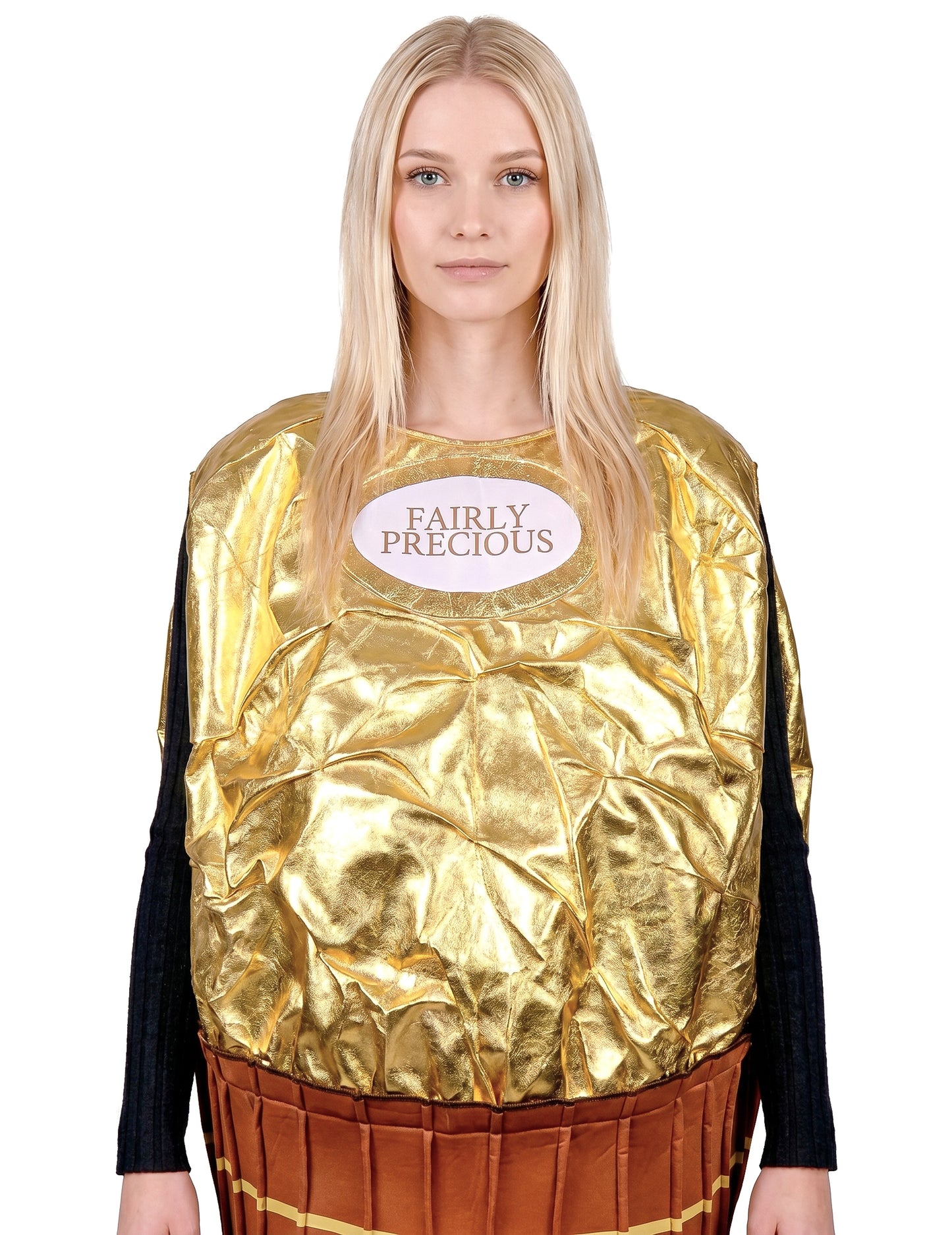 Fato de bombom dourado para adulto
