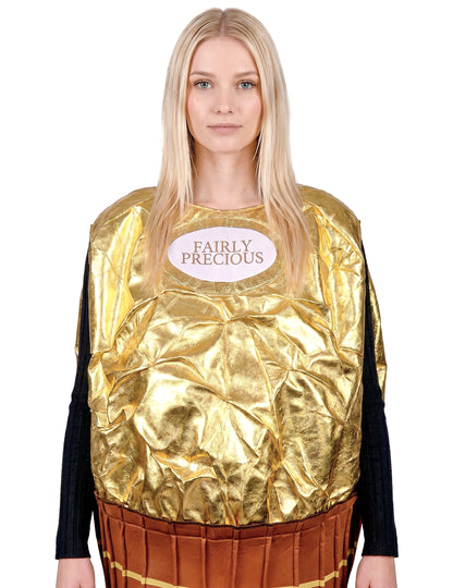 Fato de bombom dourado para adulto