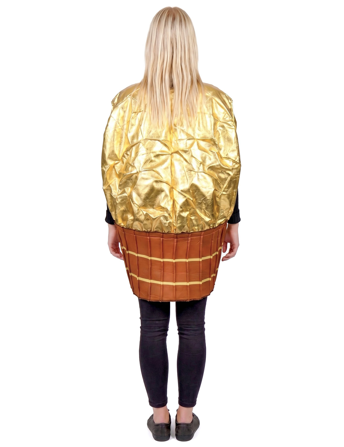 Fato de bombom dourado para adulto