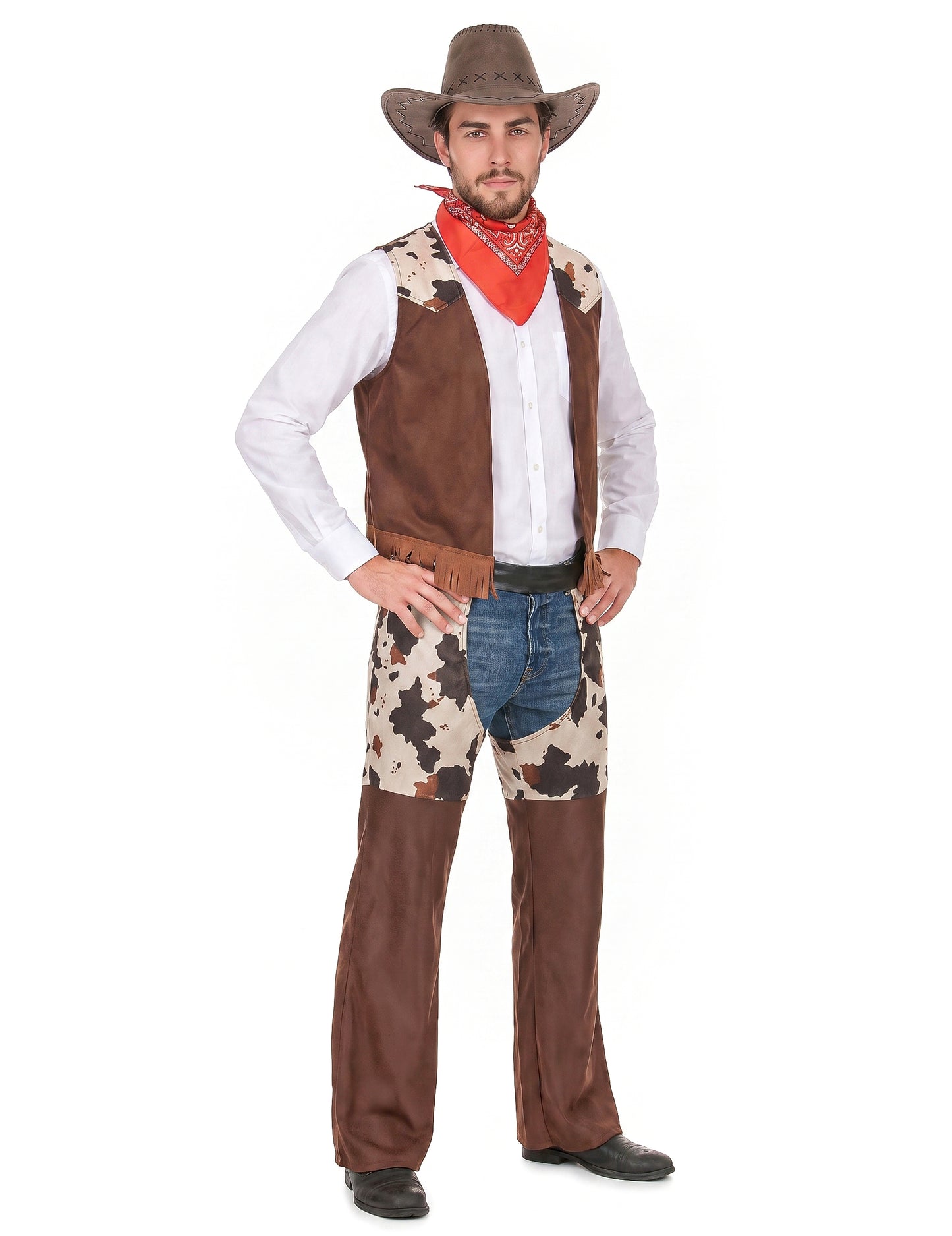Disfarce cowboy do faroeste homem