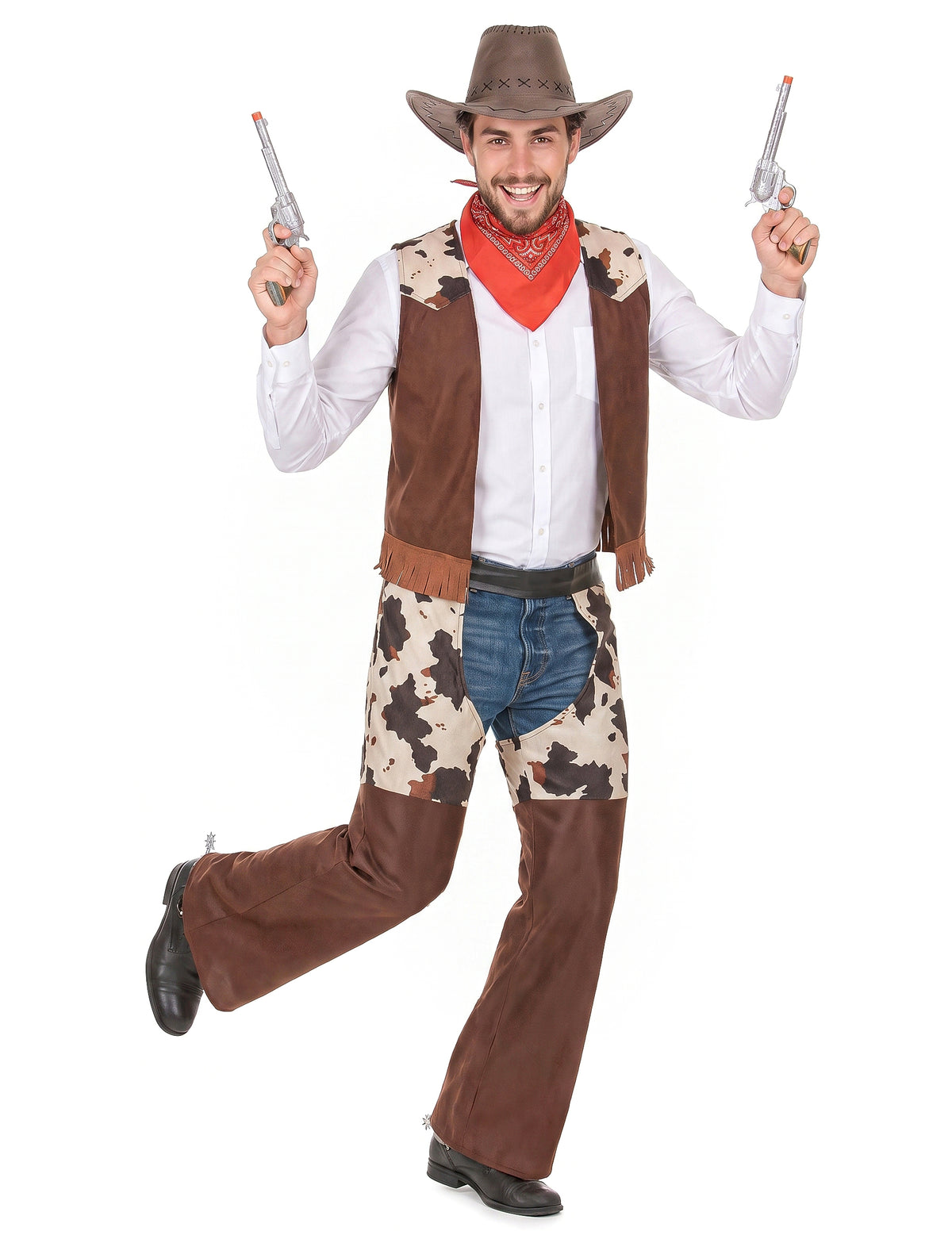Disfarce cowboy do faroeste homem