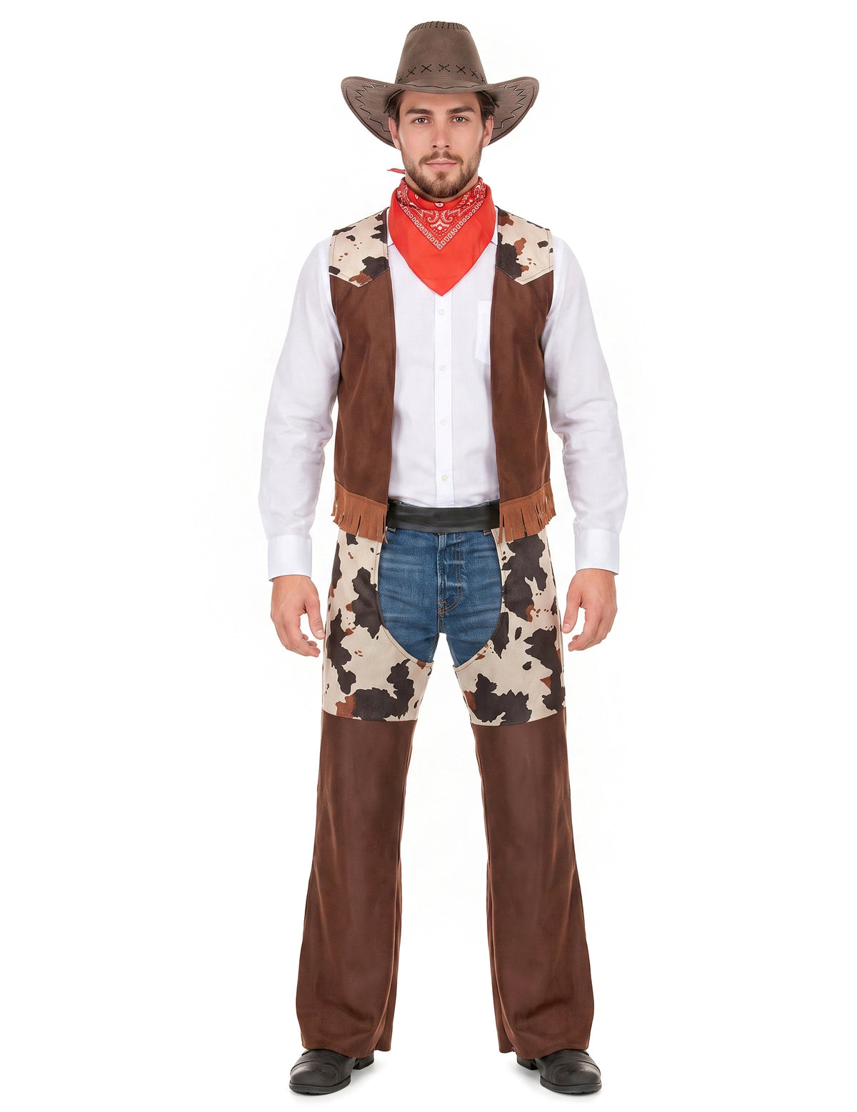 Disfarce cowboy do faroeste homem