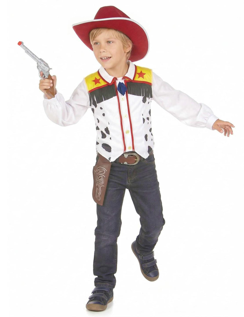 pistola factícia e coldre do disfarce de cowboy para menino