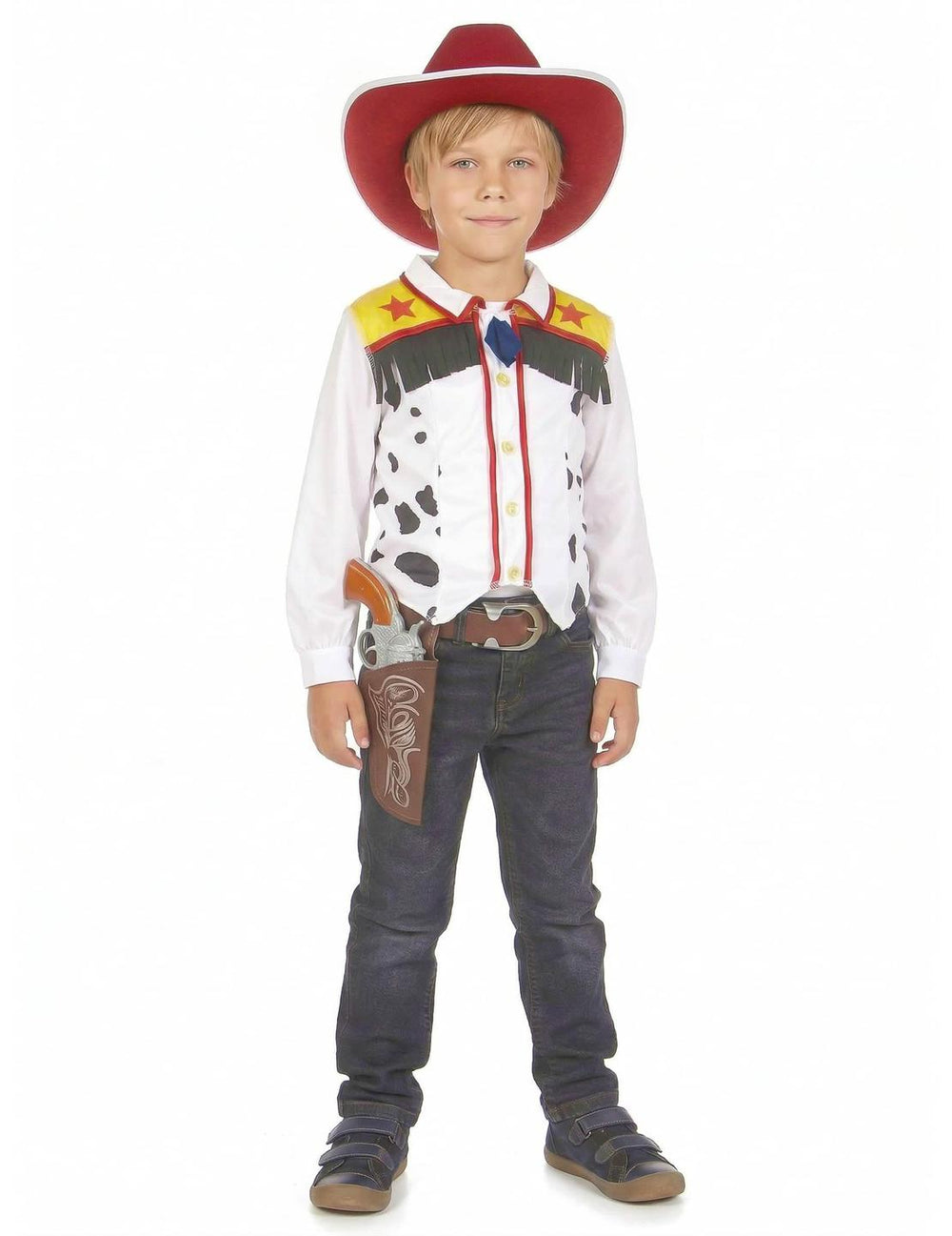 Vista geral do fato de cowboy para menino
