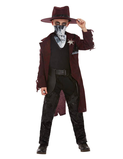 Vue d'ensemble du déguisement cowboy mystérieux pour enfant