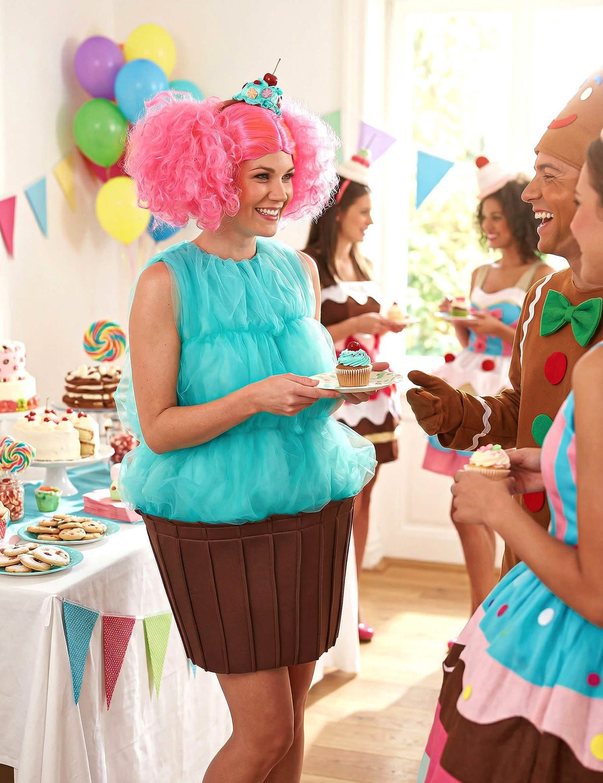 Encenação do fato de cupcake para mulher