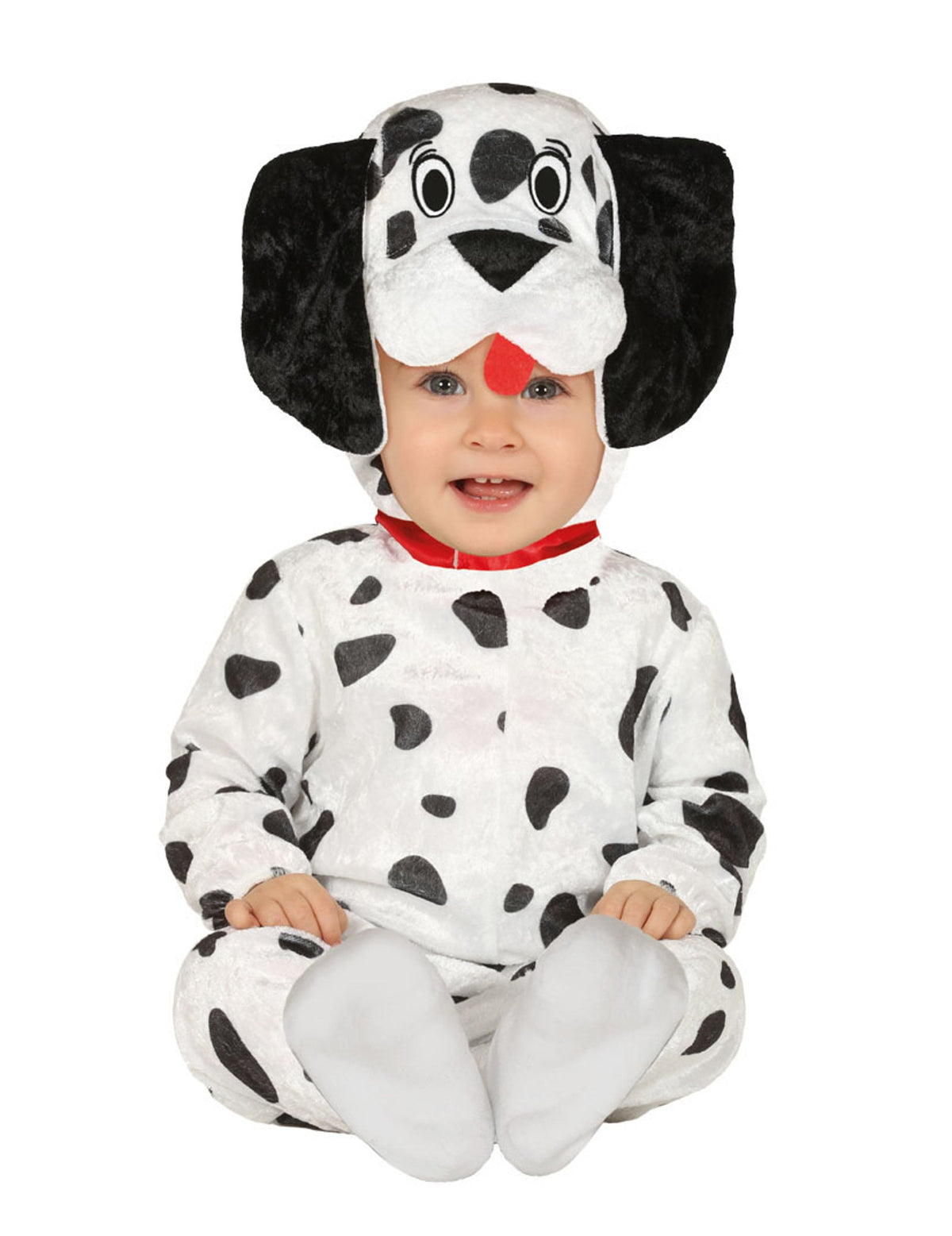Déguisement dalmatien pour bébé blanc à pois noirs