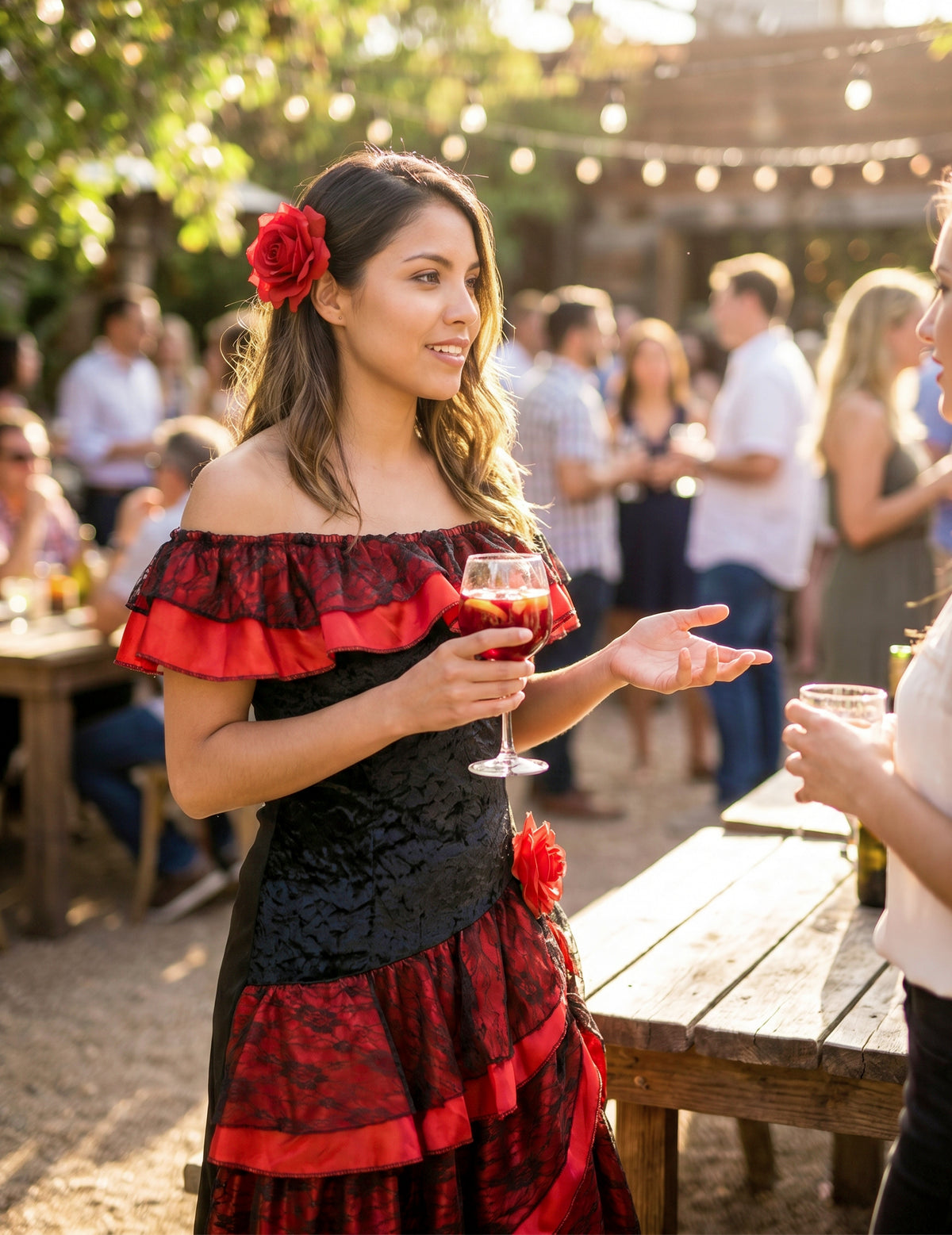 Disfarce dançarina de flamenco mulher