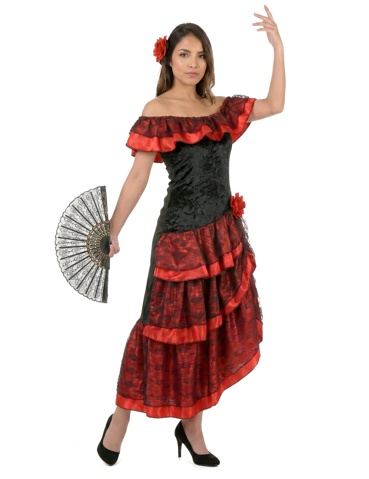 Disfarce dançarina de flamenco mulher
