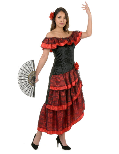 Disfarce dançarina de flamenco mulher