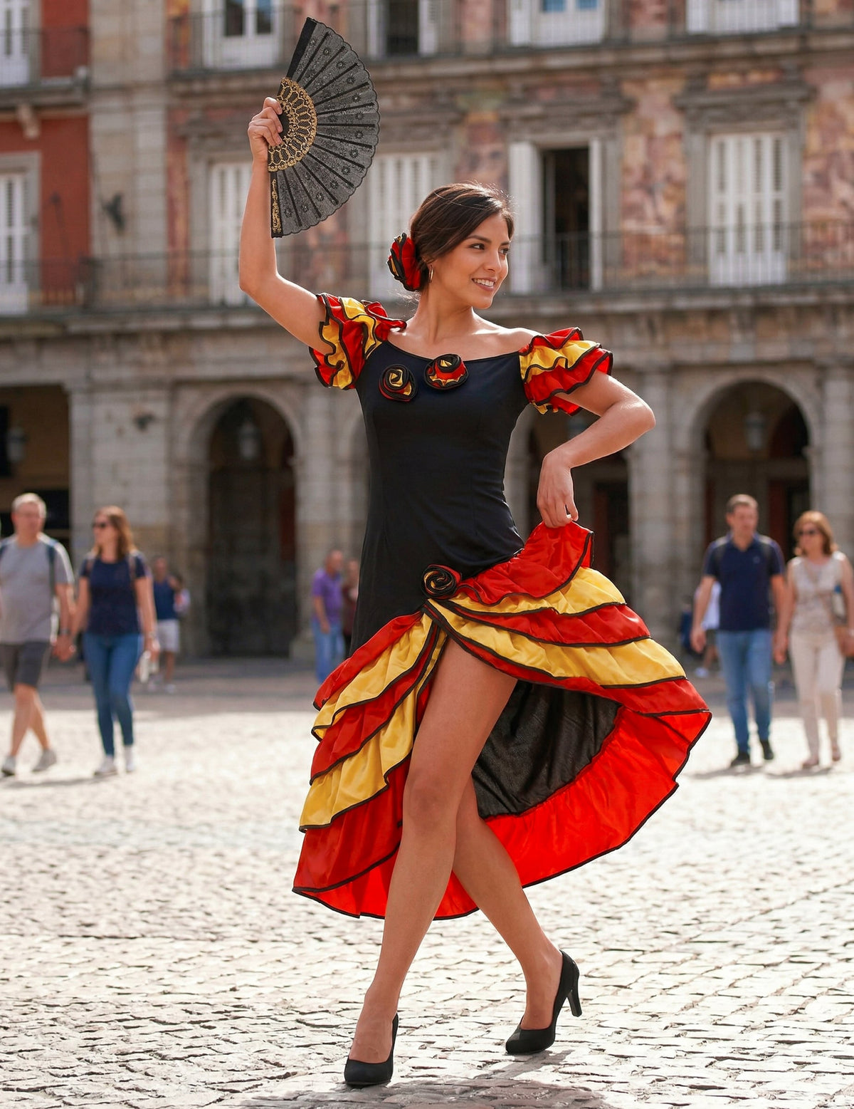 Disfarce de dançarina flamenco mulher