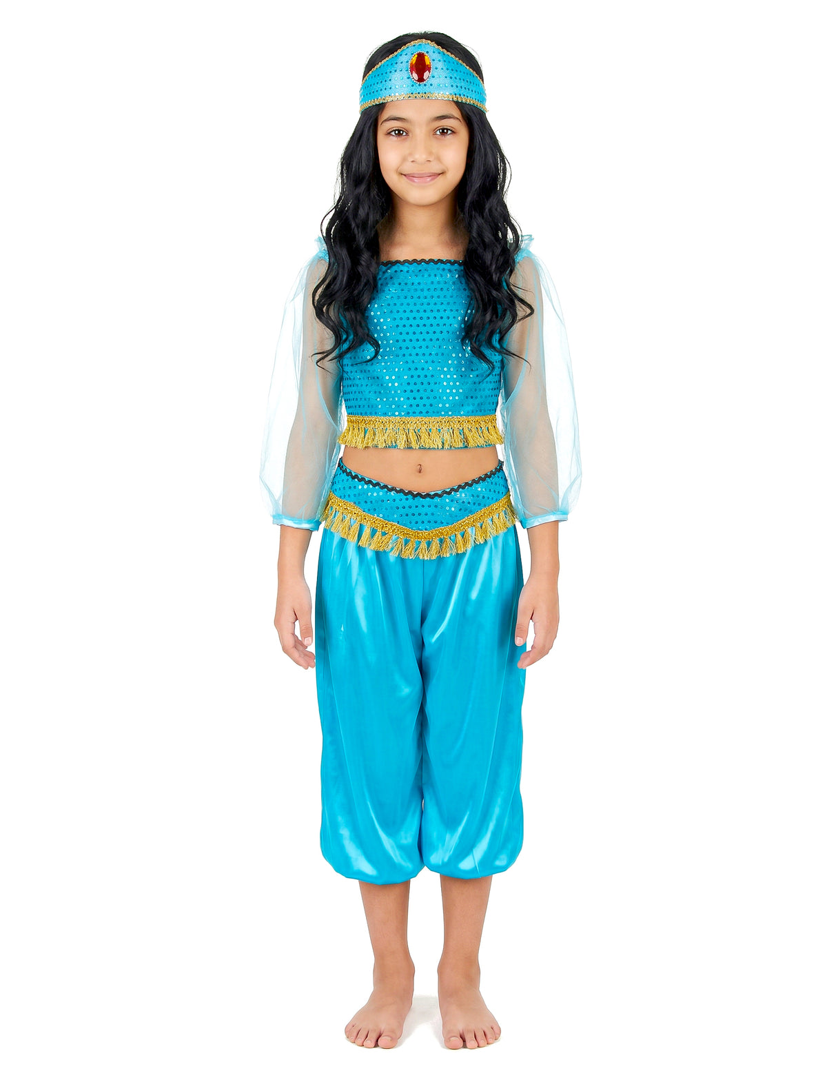 Vue d'ensemble du déguisement de danseuse orientale pour fille
