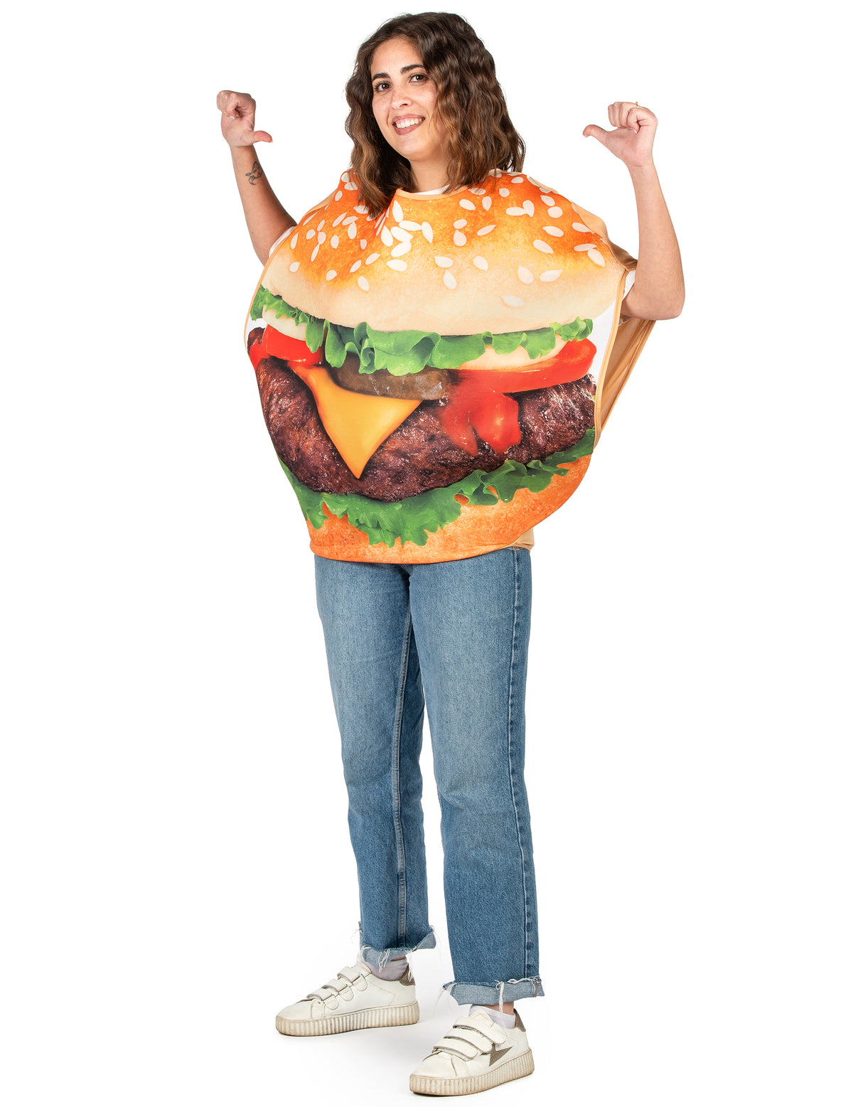 Disfarce de hamburger adulto