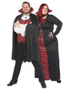 Disfarce grande de casal de vampiros para Halloween para adultos