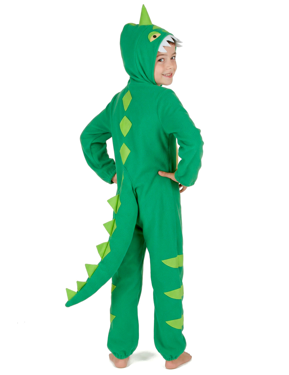 Vue de dos du déguisement de dinosaure pour enfant