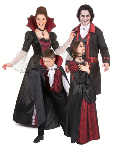 Fato de família vampiros barrocos para o Halloween